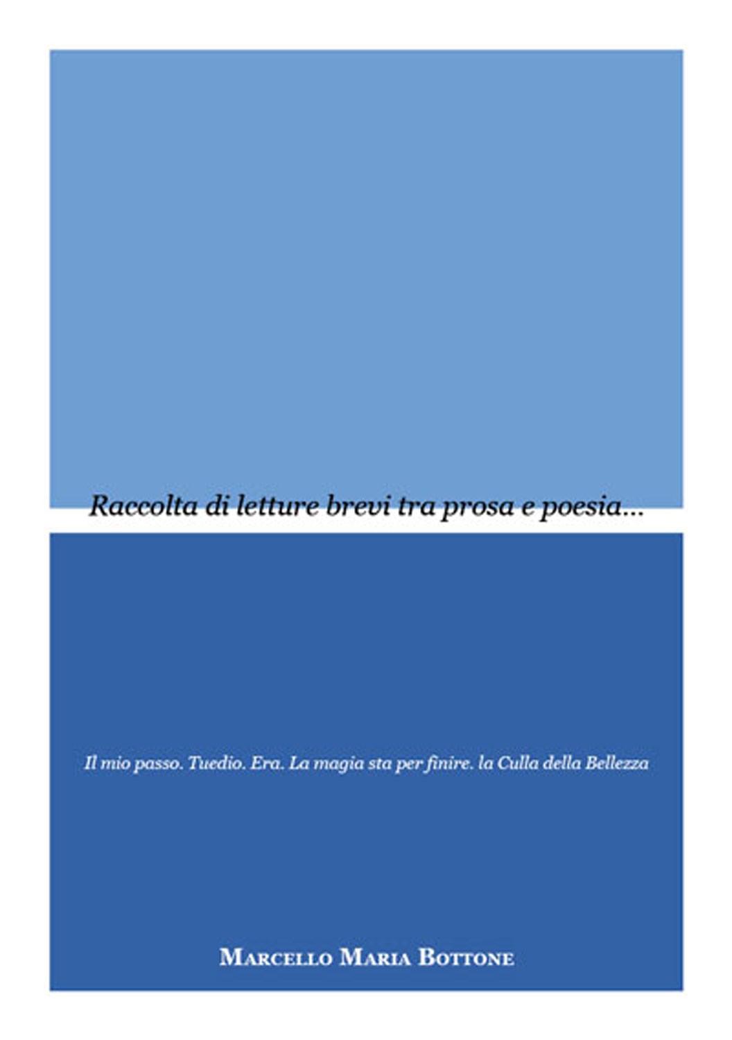 Raccolta di letture brevi tra prosa e poesia di Marcello Maria Bottone