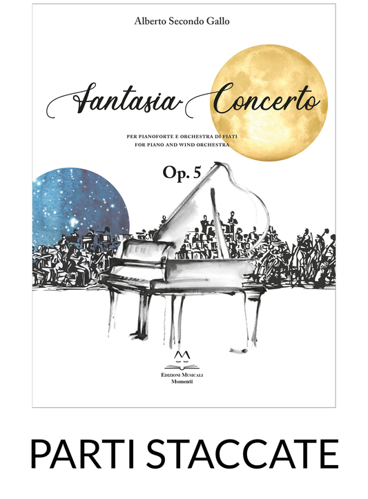 Fantasia Concerto per Pianoforte e Orchestra di fiati di Alberto Secondo Gallo | Parti staccate