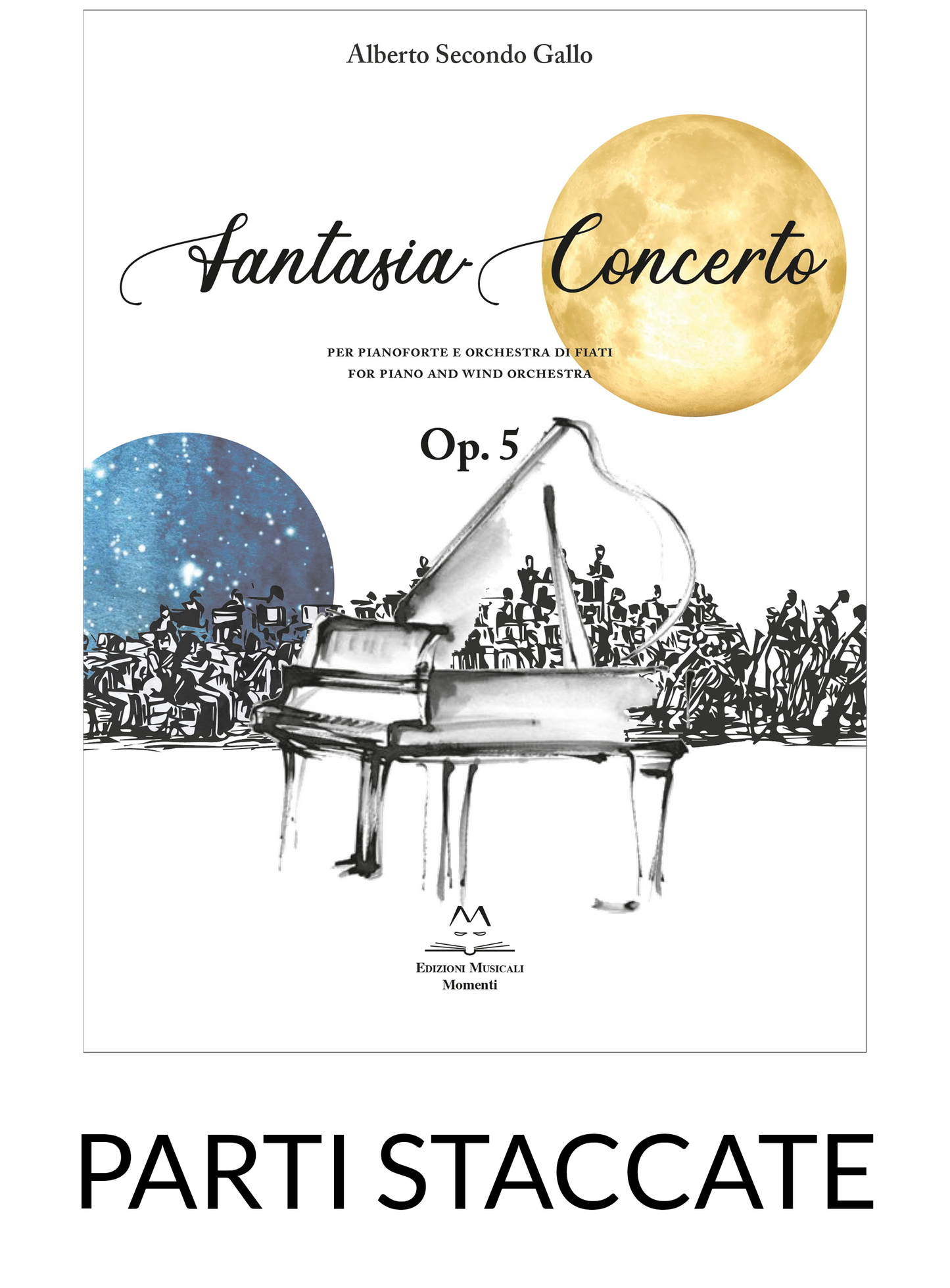 Fantasia Concerto per Pianoforte e Orchestra di fiati di Alberto Secondo Gallo | Parti staccate